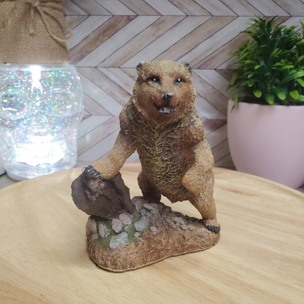 Franklin Mint 1987 Wildlife Preservation Grizzly Bear Sculpture